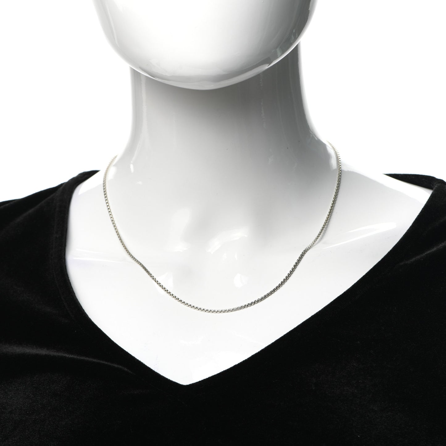 Sterling Silver 1.7mm Baby Box Chain Necklace 18"