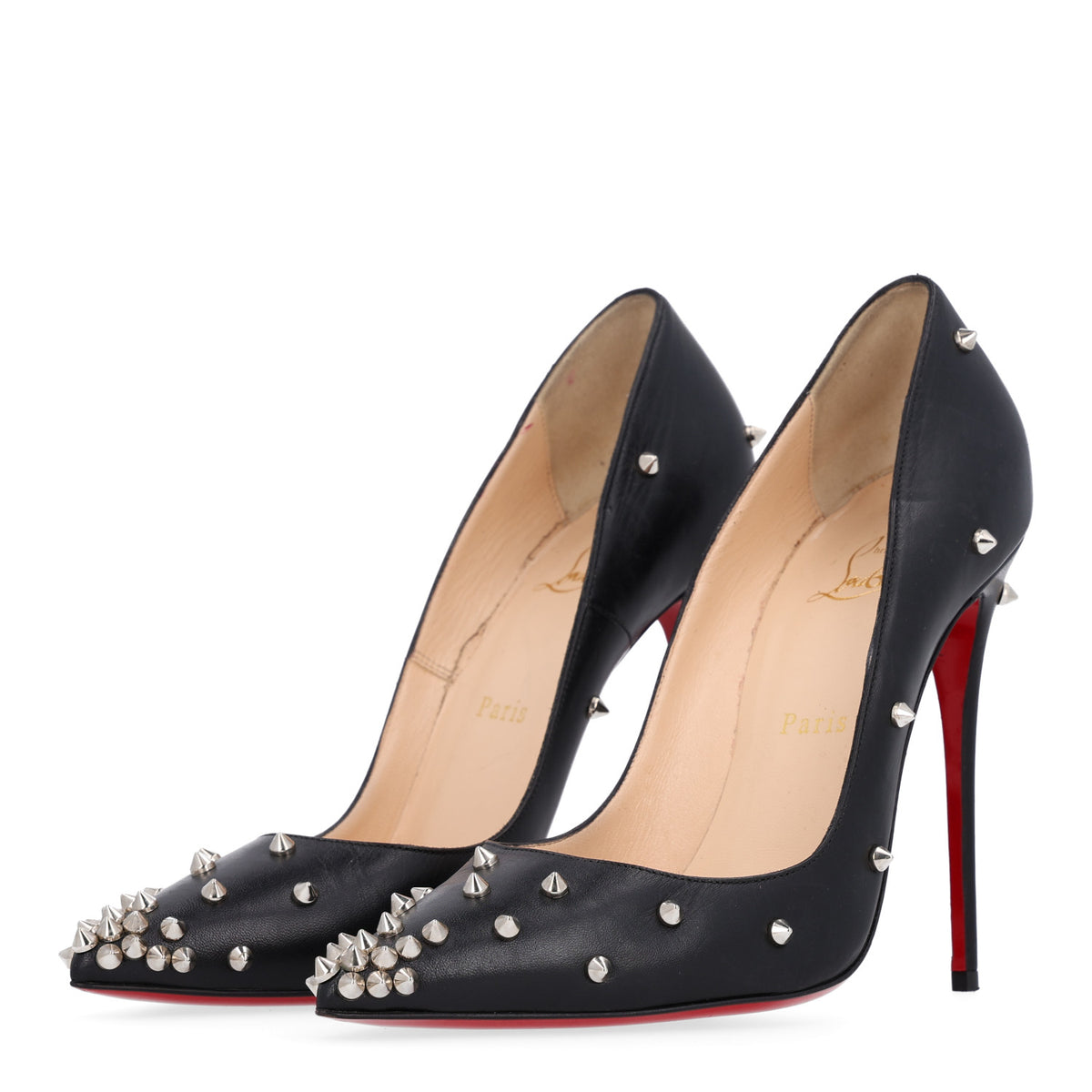 Christian Louboutin Kid Degraspike 120 Pumps 40 Black 4 of 9
