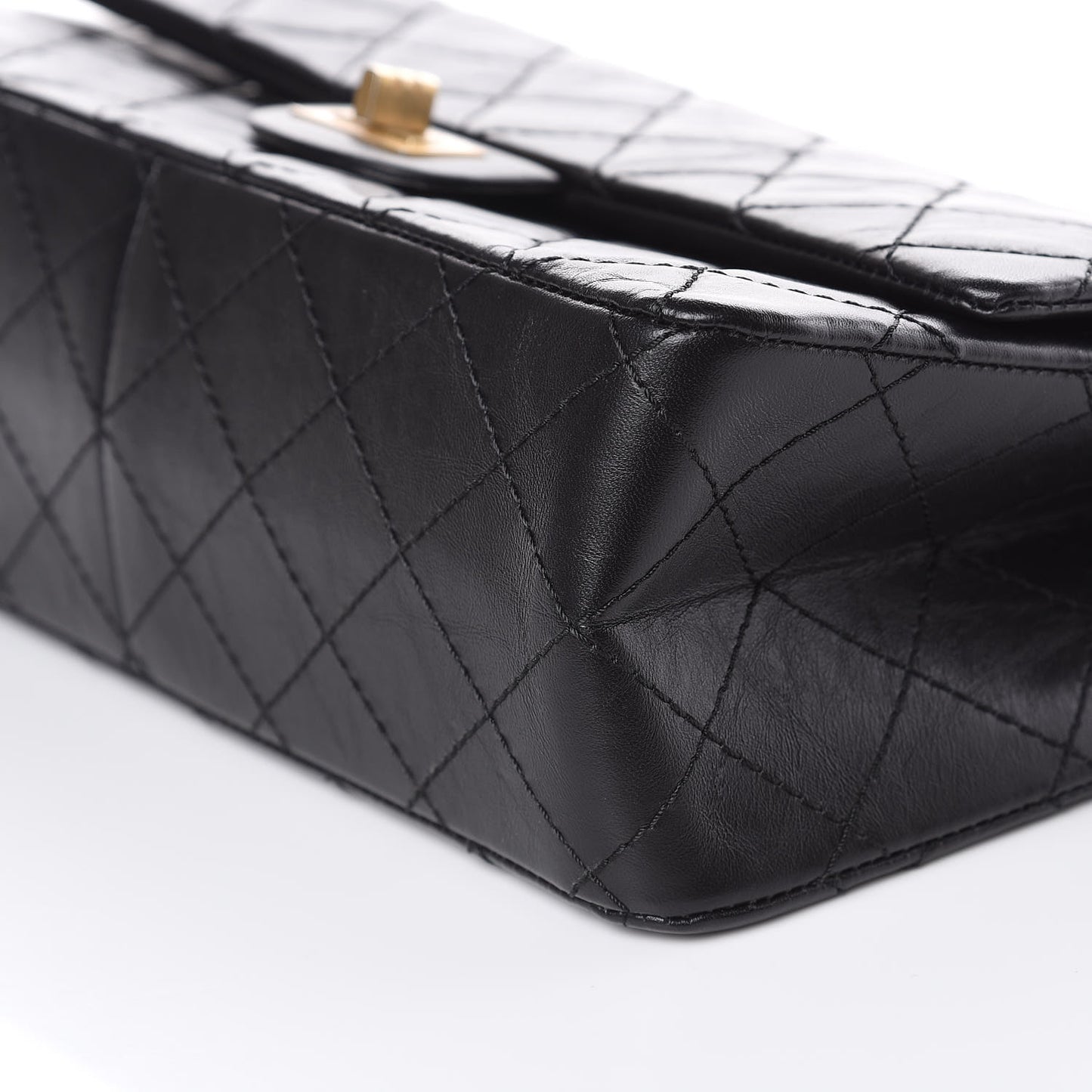 Aged Calfskin Quilted 2.55 Reissue 226 Flap Black
