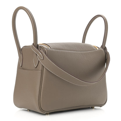 Hermes Taurillon Clemence Lindy 26 Etoupe 3 of 9