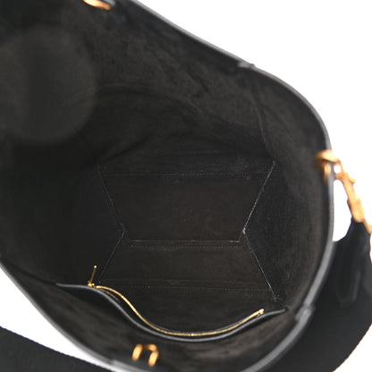 Celine Soft Grained Calfskin Sangle Bucket Bag Black 4 of 11