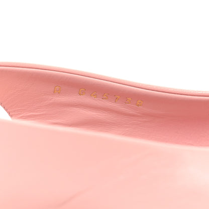 Chanel Goatskin Grosgrain Pointed Toe CC Slingback Flats 37 Pink Black 10 of 11