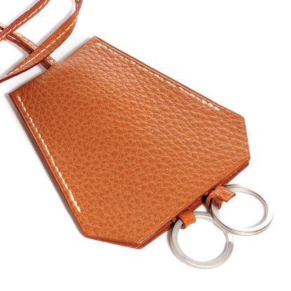 Hermes Togo Clochette Key Holder Necklace Gold 3 of 4