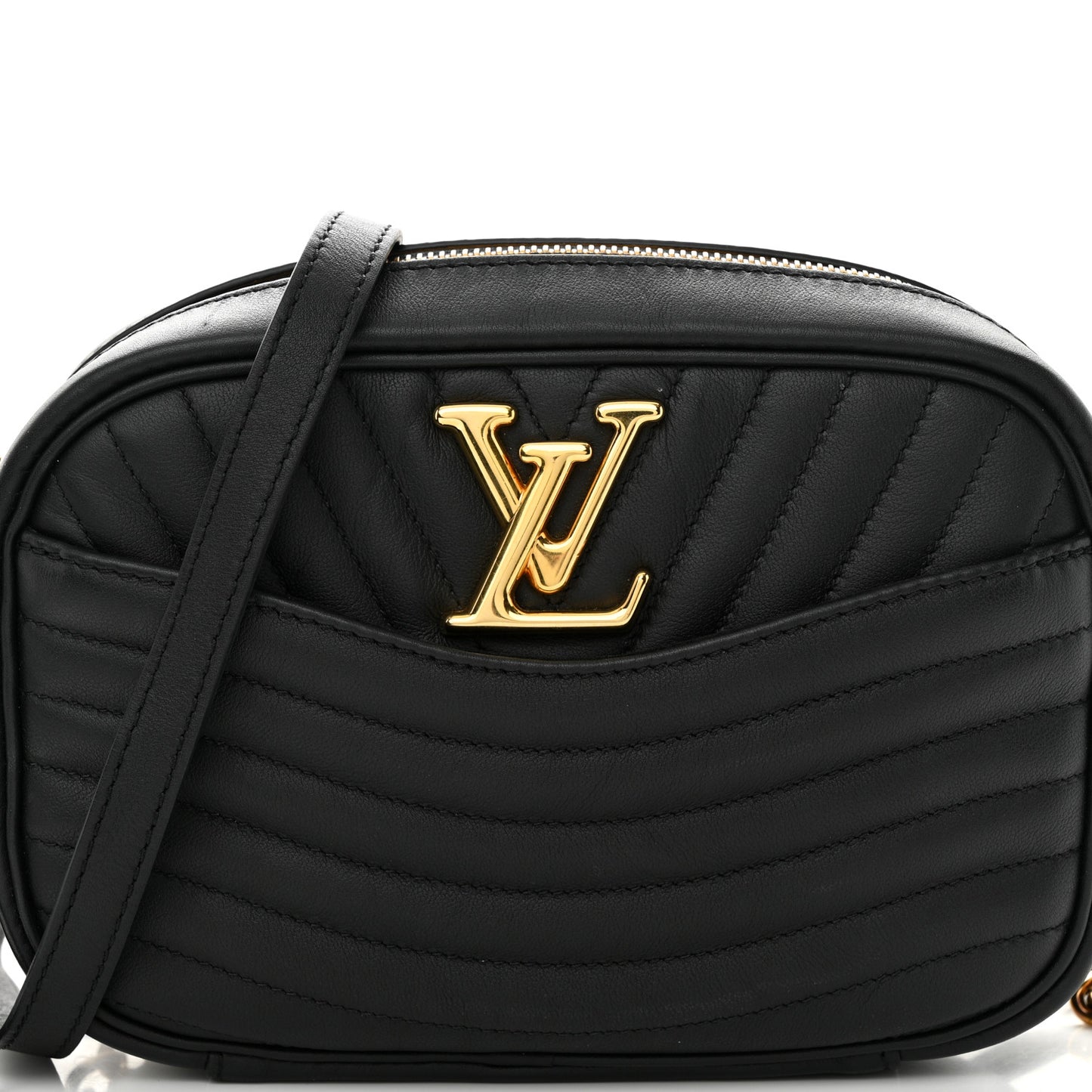 Calfskin New Wave Camera Bag Black