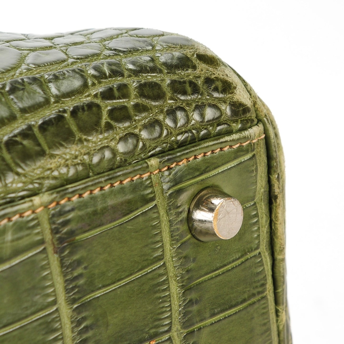 Shiny Niloticus Crocodile Kelly Sport 26 Vert Olive