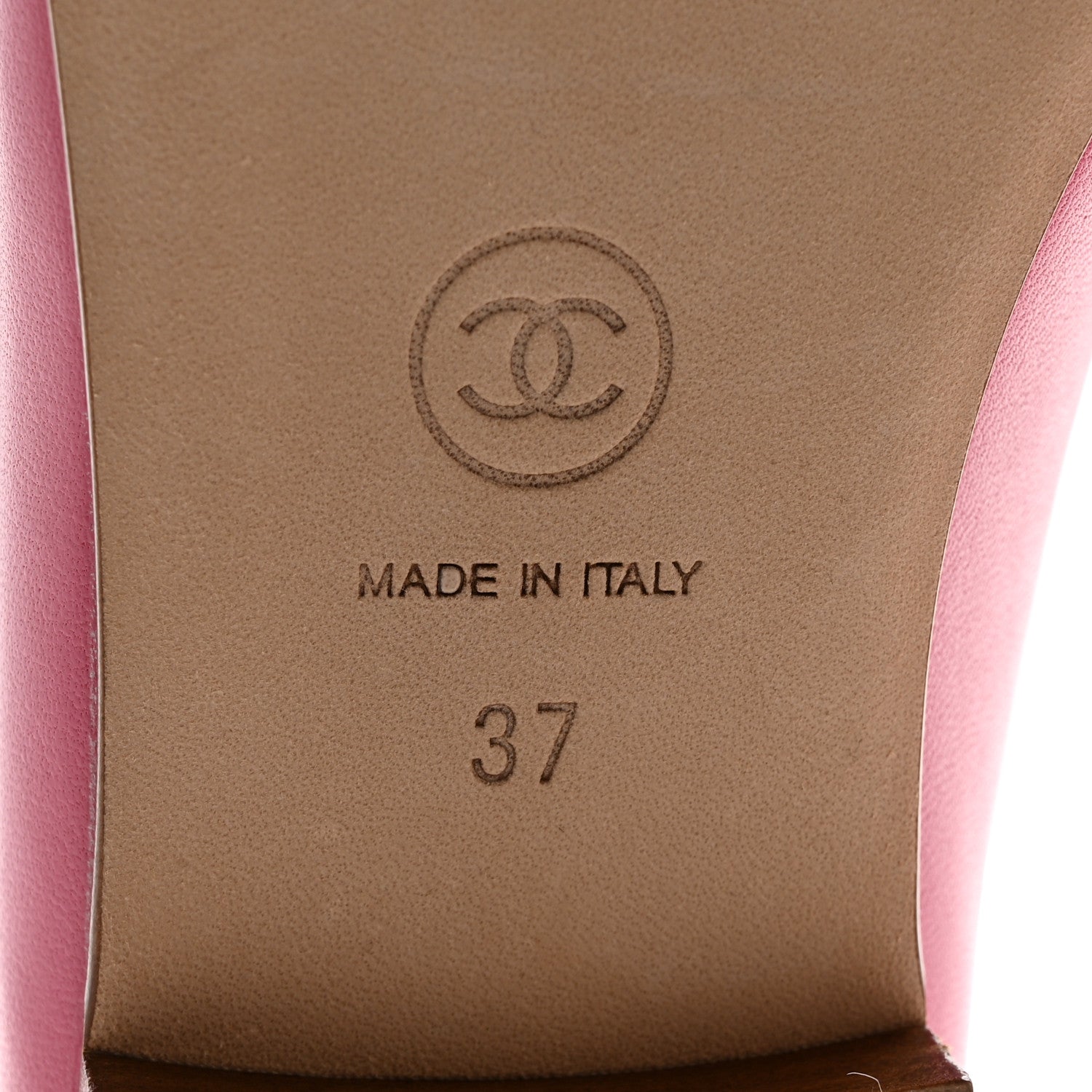 Chanel Lambskin Cap Toe CC Ballerina Flats 37 Pink 6 of 13