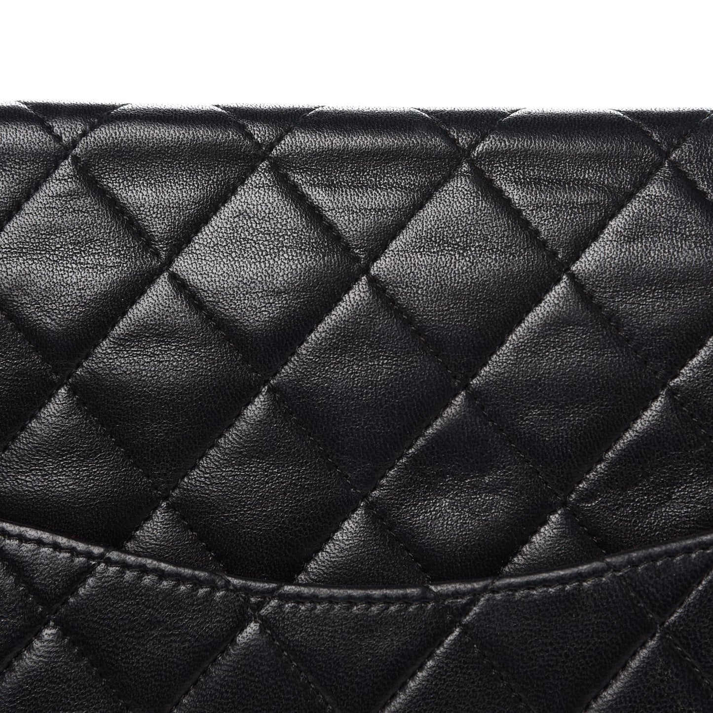 Lambskin Quilted Medium Double Flap Bijoux Chain Black