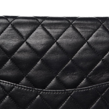 Chanel Lambskin Quilted Medium Double Flap Bijoux Chain Black 8 of 9