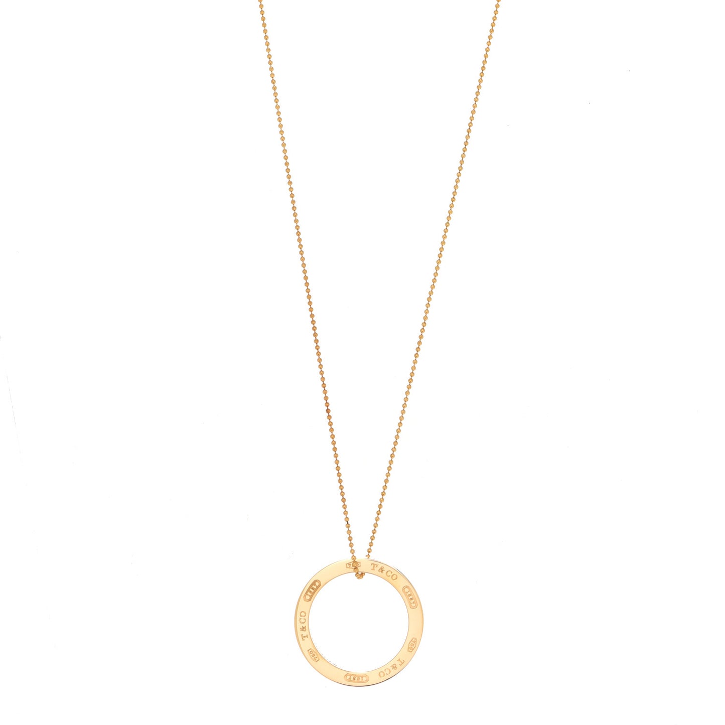18K Yellow Gold 1837 Circle Pendant Necklace