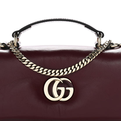 Gucci Lambskin Mini GG Milano Top Handle Shoulder Bag Rosso Ancora 8 of 10