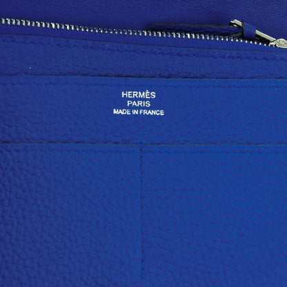 Hermes Togo Dogon Duo Wallet Bleu Electrique 7 of 10