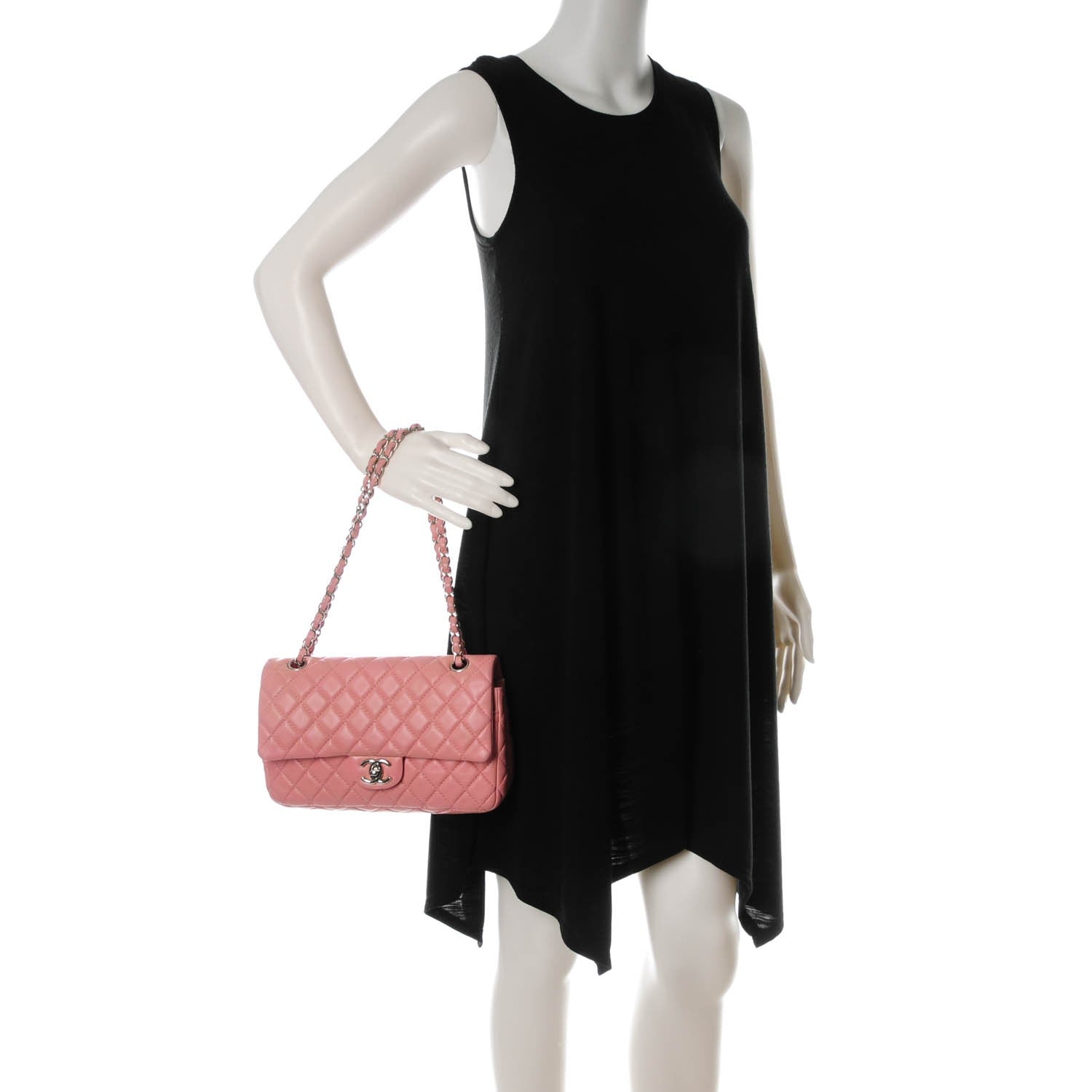 Chanel Lambskin Quilted Medium Double Flap Light Pink 2 of 11