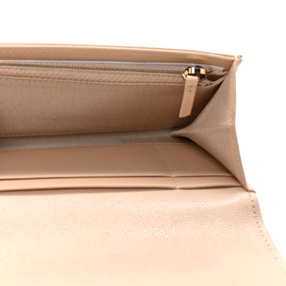 Chanel Caviar Pearl Quilted Coco Candy Wallet Beige 5 of 9