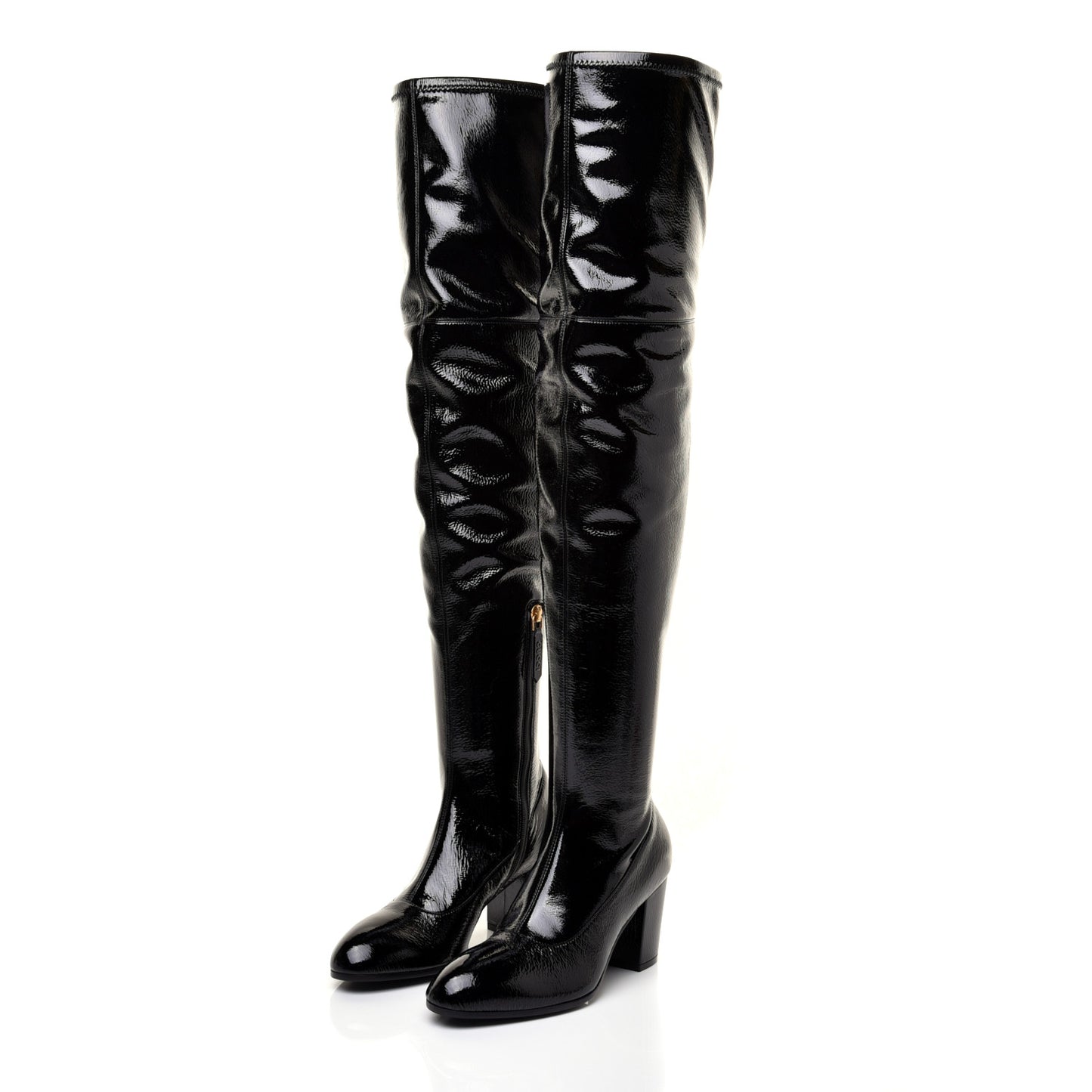 Patent Pryntil Over The Knee Boots 35.5 Black