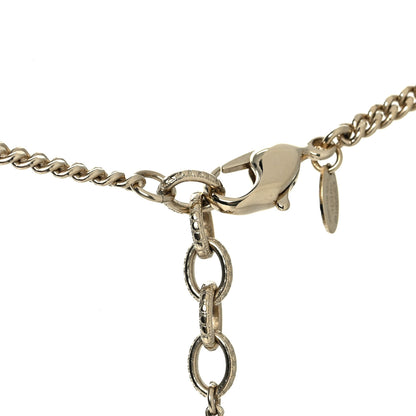 Chanel Pearl CC Pendant Necklace Light Gold 4 of 5