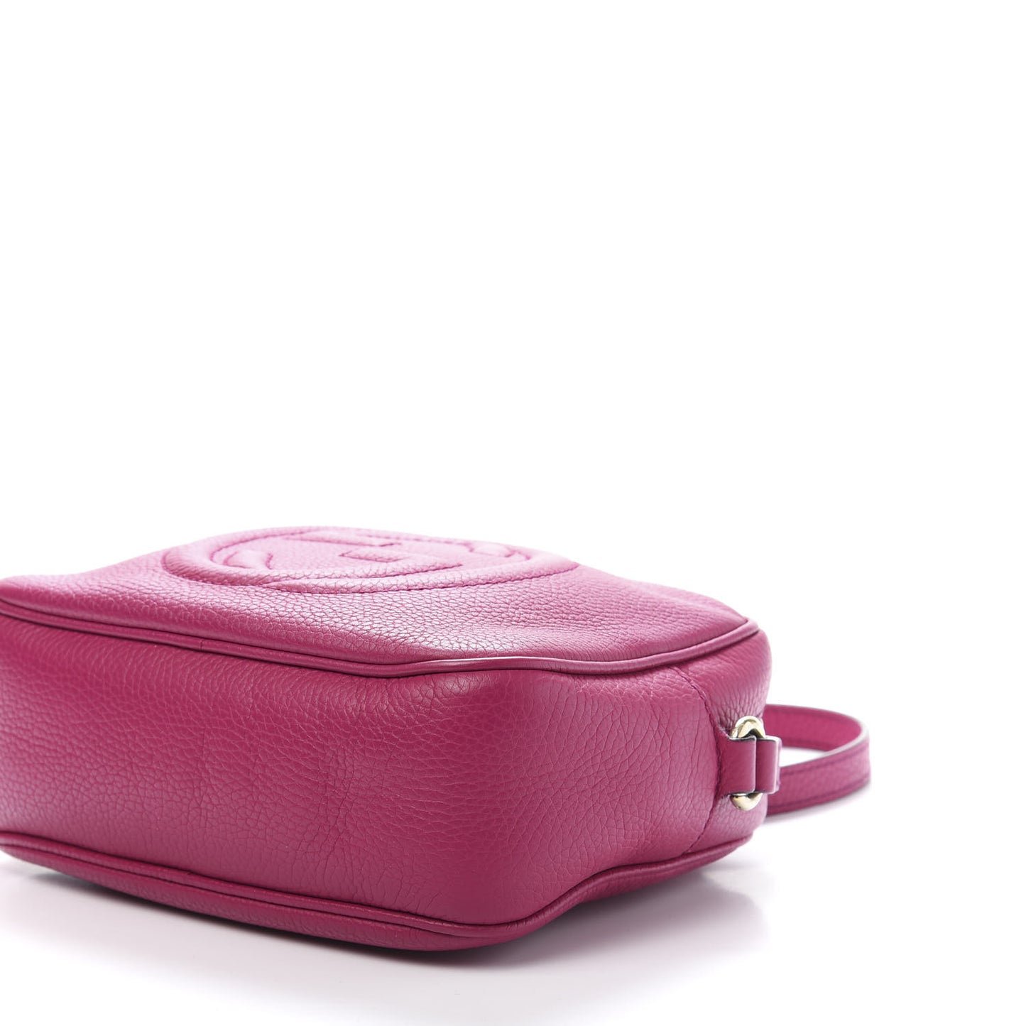 Pebbled Calfskin Small Soho Disco Bag Bright Bougainvillea