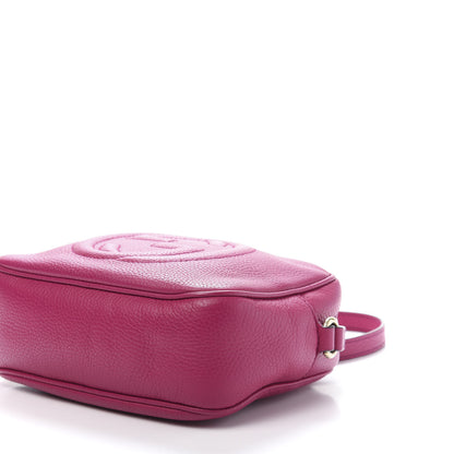 Gucci Pebbled Calfskin Small Soho Disco Bag Bright Bougainvillea 14 of 15