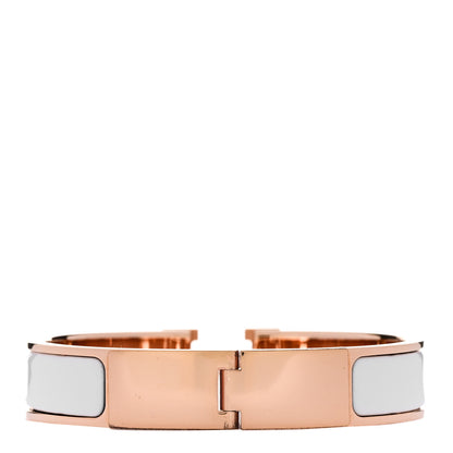 Hermes Enamel Narrow Clic Clac H Bracelet PM White 3 of 5