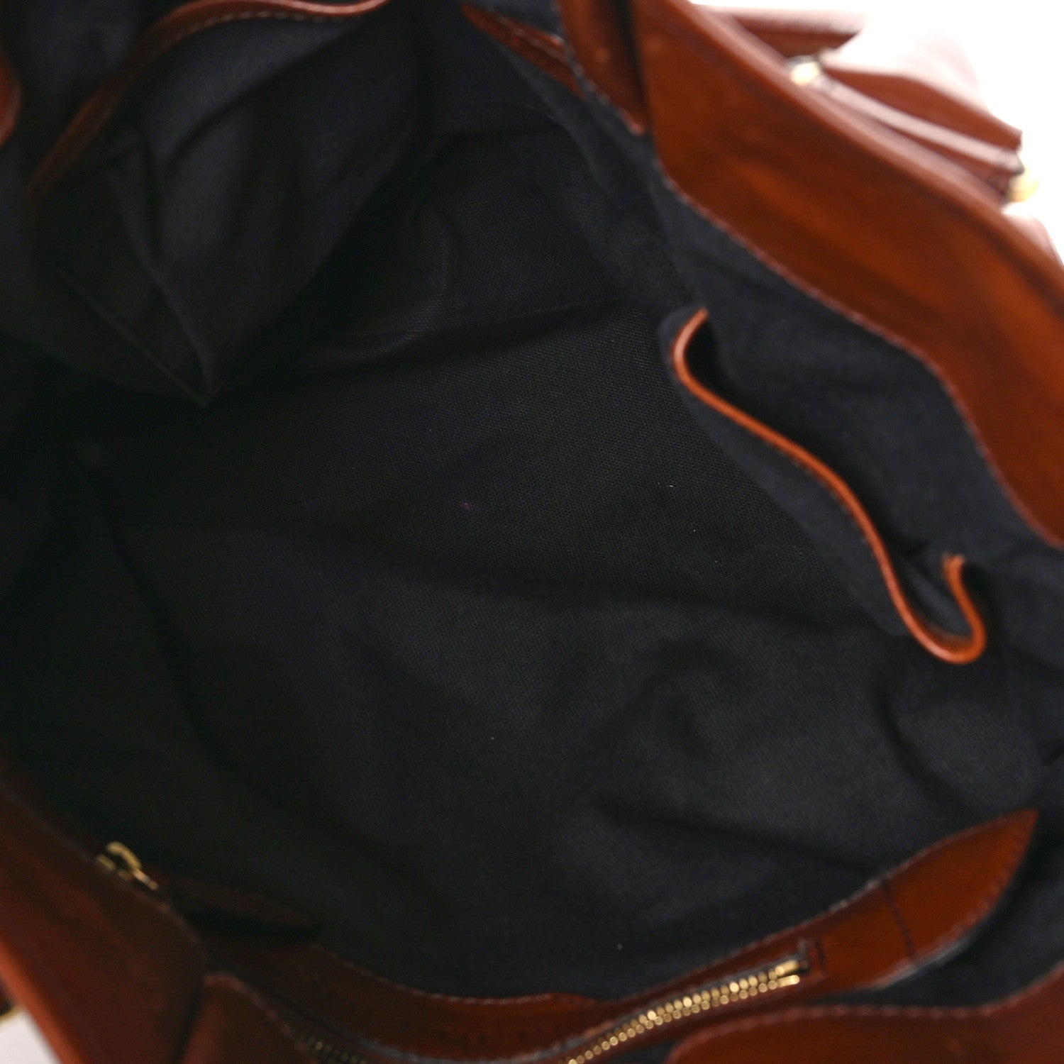 Burberry Bridle Calfskin House Check Medium Whipstitch Tote Dark Tan 4 of 16