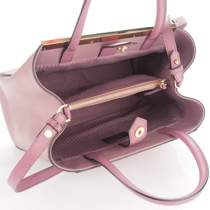 Fendi Vitello Elite Flamingo Petite 2Jours Tote Lilla Glicine 5 of 7