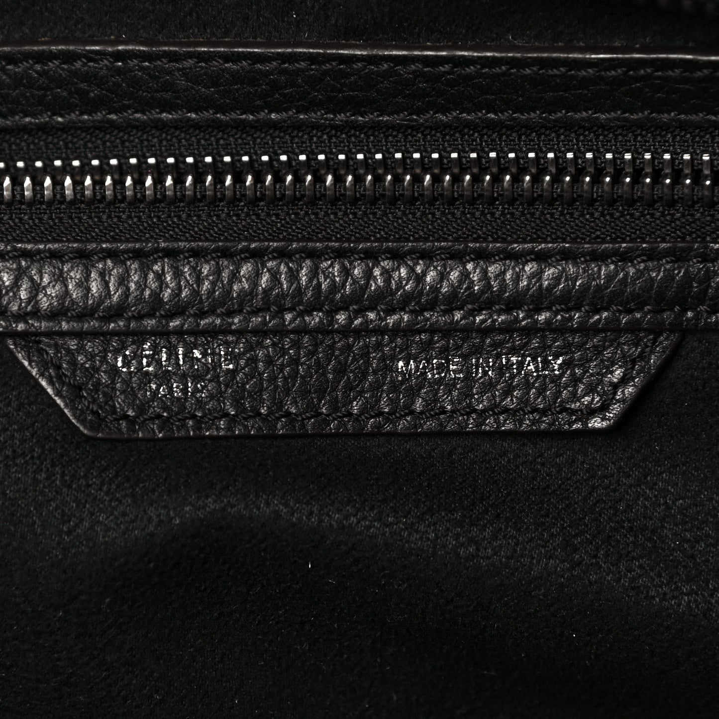 Drummed Calfskin Medium Luggage Black