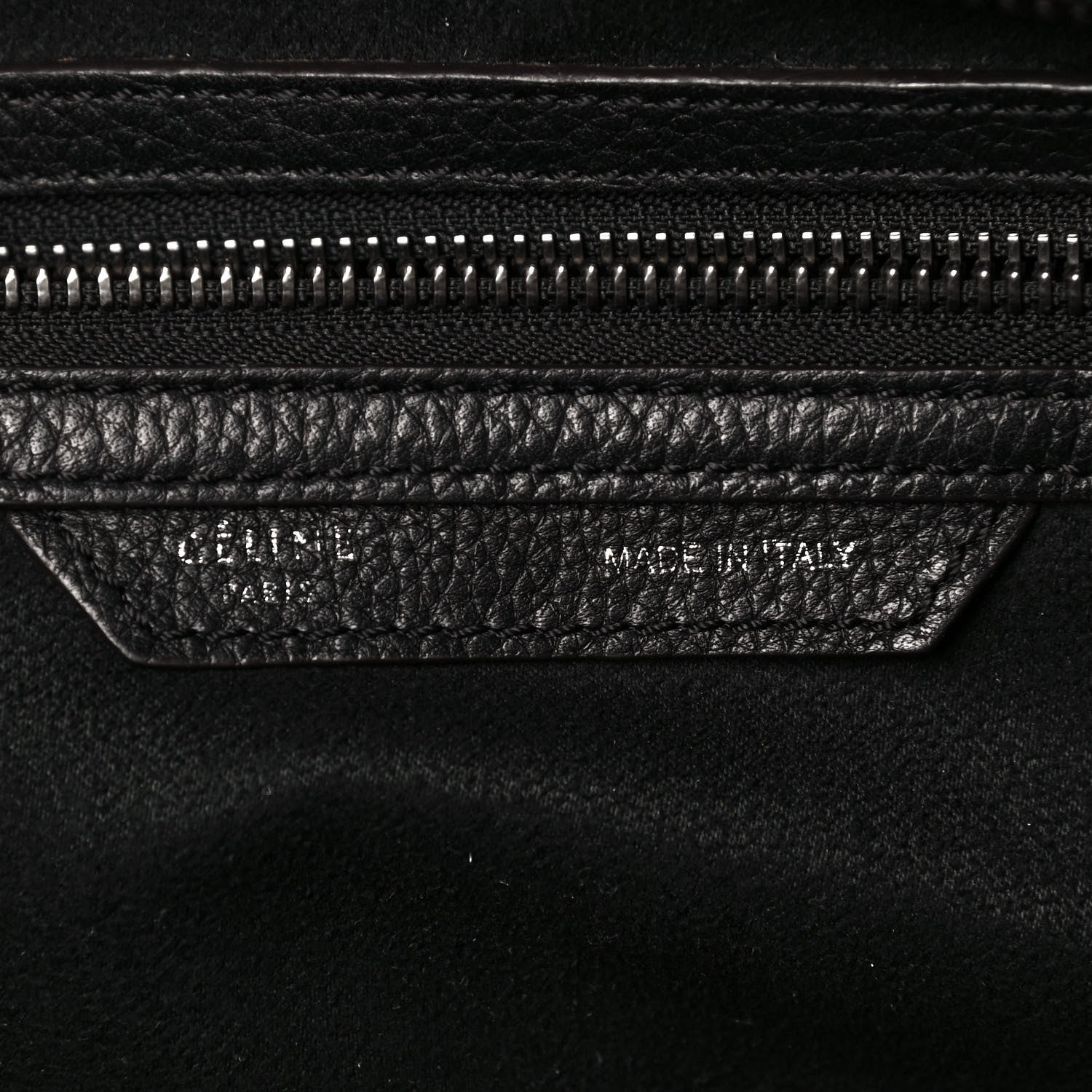 Celine Drummed Calfskin Medium Luggage Black 5 of 11