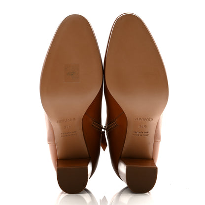 Hermes Calfskin Saint Germain Ankle Boots 38.5 Gold 7 of 9