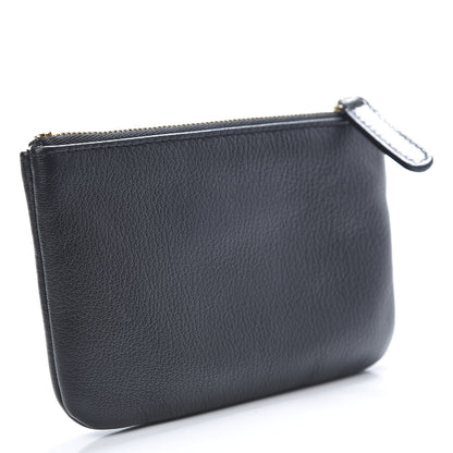 Chanel Goatskin Small CC Clover Cosmetic Case Black 3 of 9