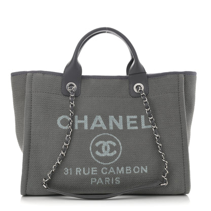 Chanel Mixed Fibers Small Deauville Tote Grey 3 of 11