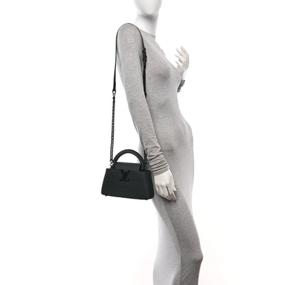 Louis Vuitton Taurillon Capucines East West Mini Matte Black 2 of 17