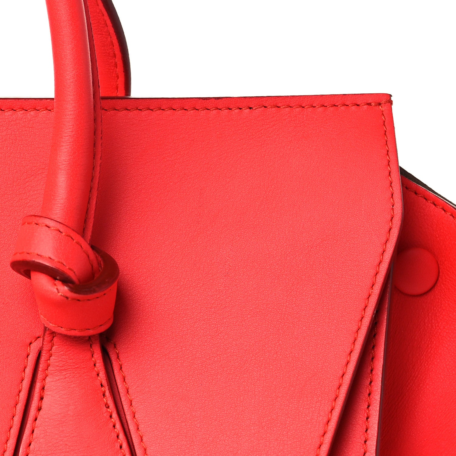 Celine Smooth Calfskin Small Tie Knot Tote Red 6 of 7