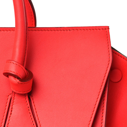 Celine Smooth Calfskin Small Tie Knot Tote Red 6 of 7