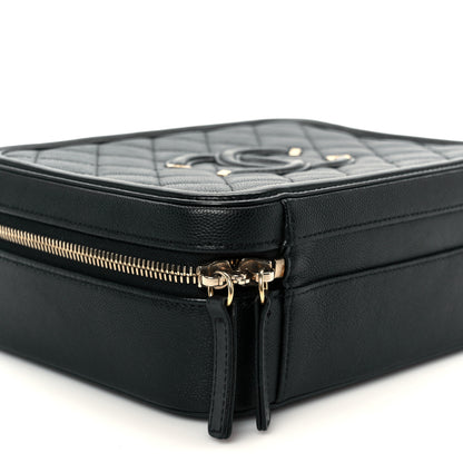 Chanel Caviar Quilted Medium CC Filigree Vanity Case Black 9 of 11