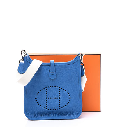 Hermes Taurillon Clemence Amazone Evelyne TPM Mykonos Blanc 10 of 10