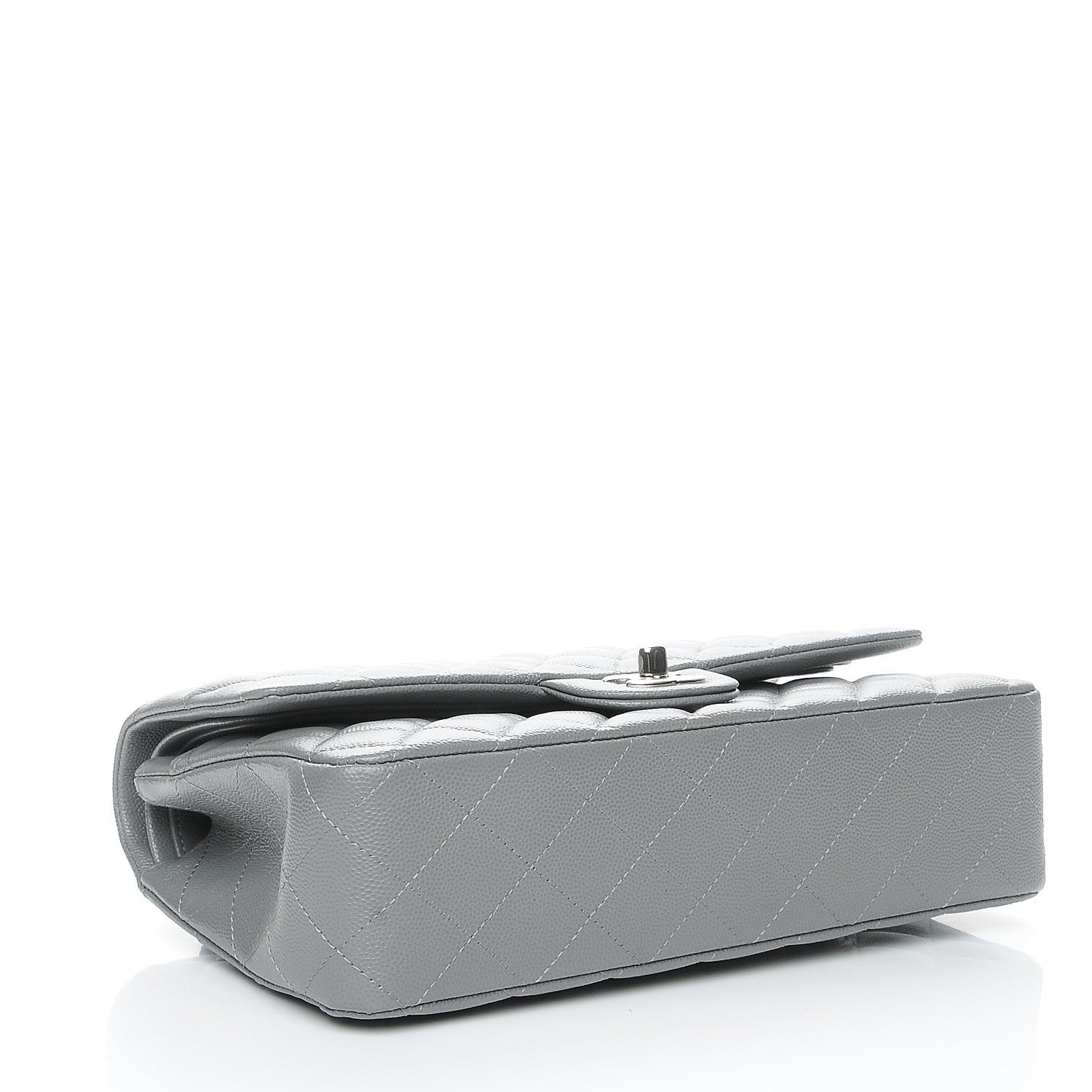 Chanel Caviar Quilted Medium Double Flap Grey 4 of 8