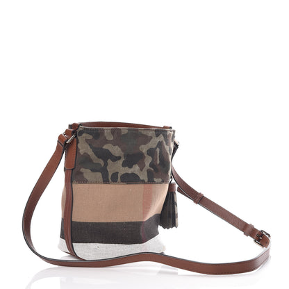 Burberry Canvas Mega Check Camouflage Mini Susanna Hobo Russet Brown 4 of 10