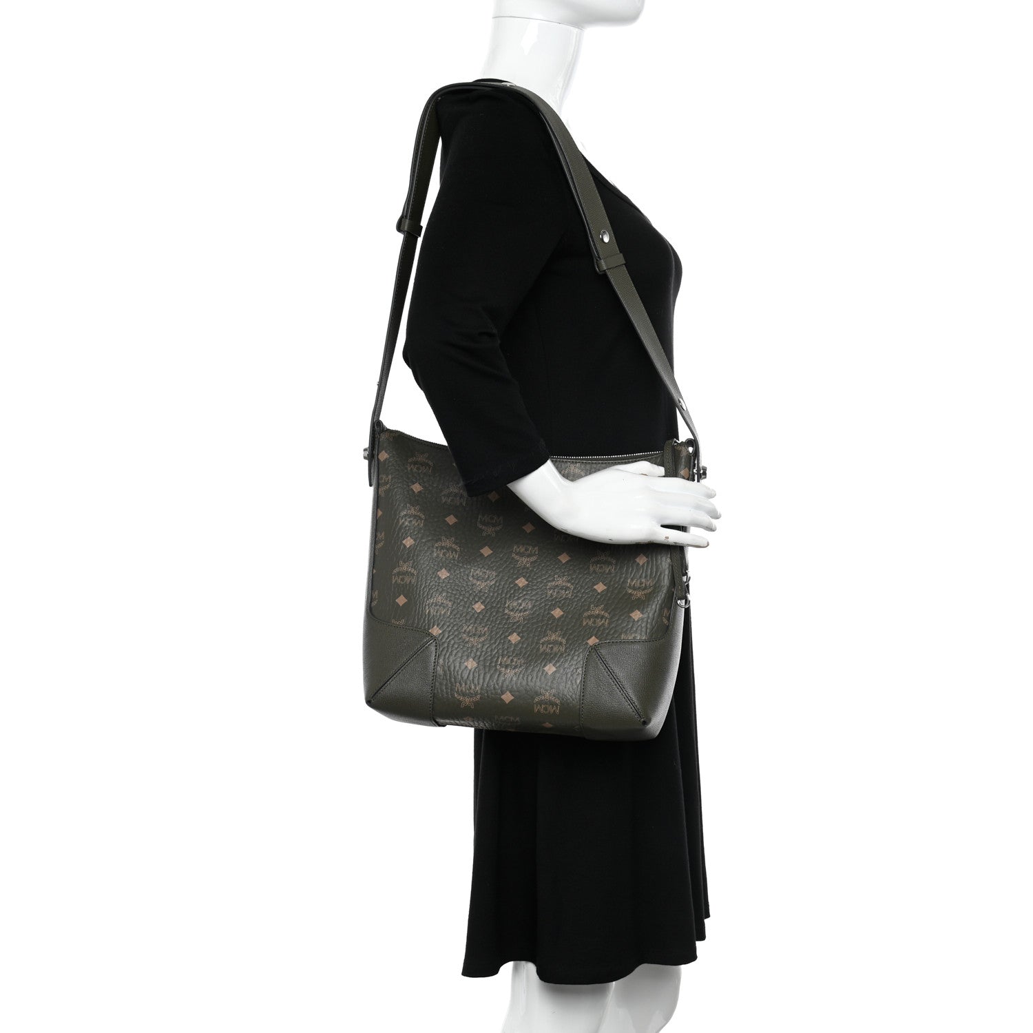 MCM Visetos Large Klara Hobo Sea Turtle 2 of 9