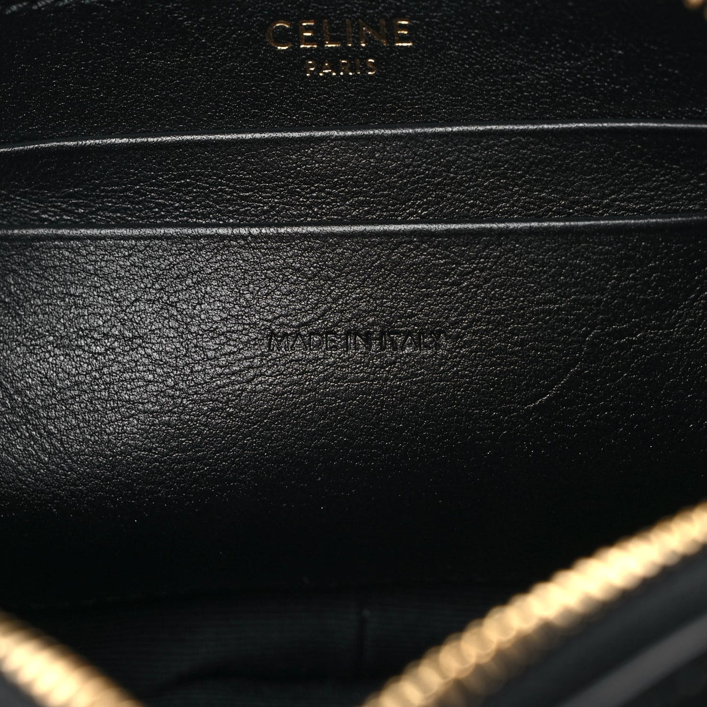 Calfskin Quilted Small C Charm Bag Black