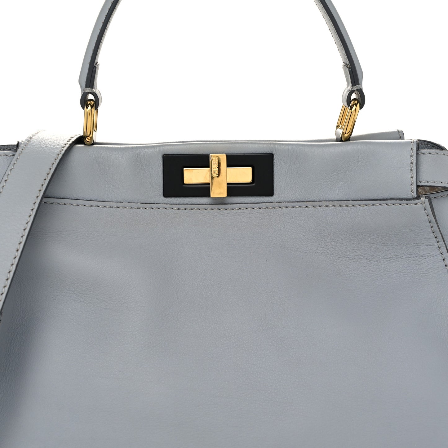 Vitello Seta Shiny Nappa Medium Peekaboo Iconic Satchel Ardesia Amido