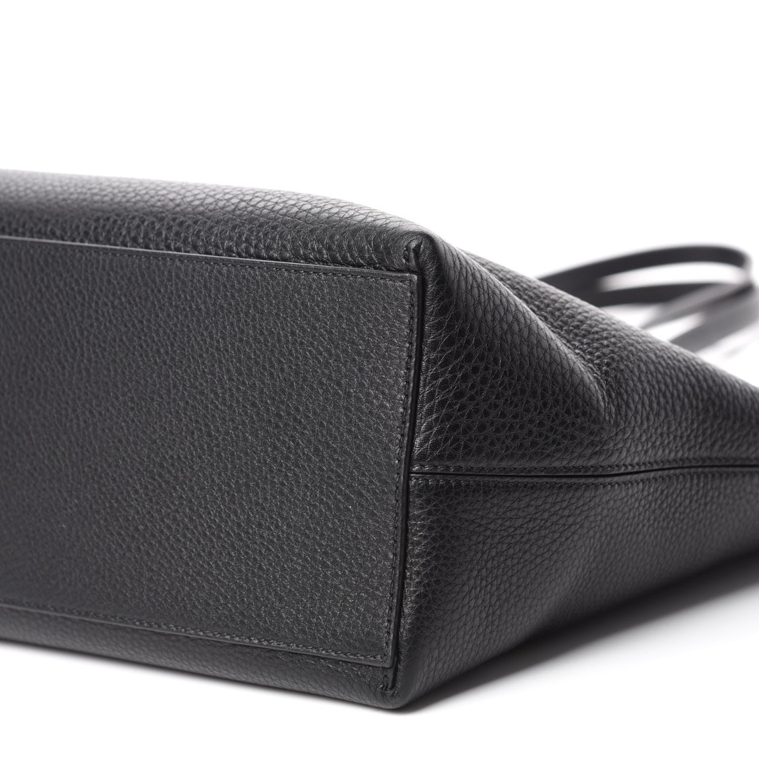 Valentino Garavani Grained Calfskin Rockstud Shoulder Tote Black 7 of 9