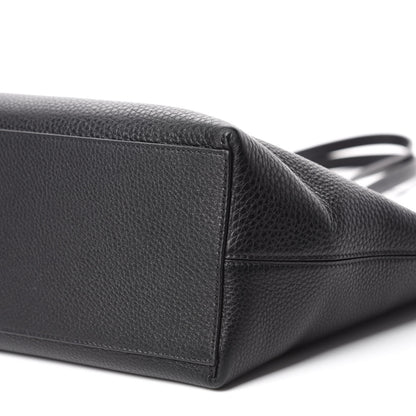 Valentino Garavani Grained Calfskin Rockstud Shoulder Tote Black 7 of 9
