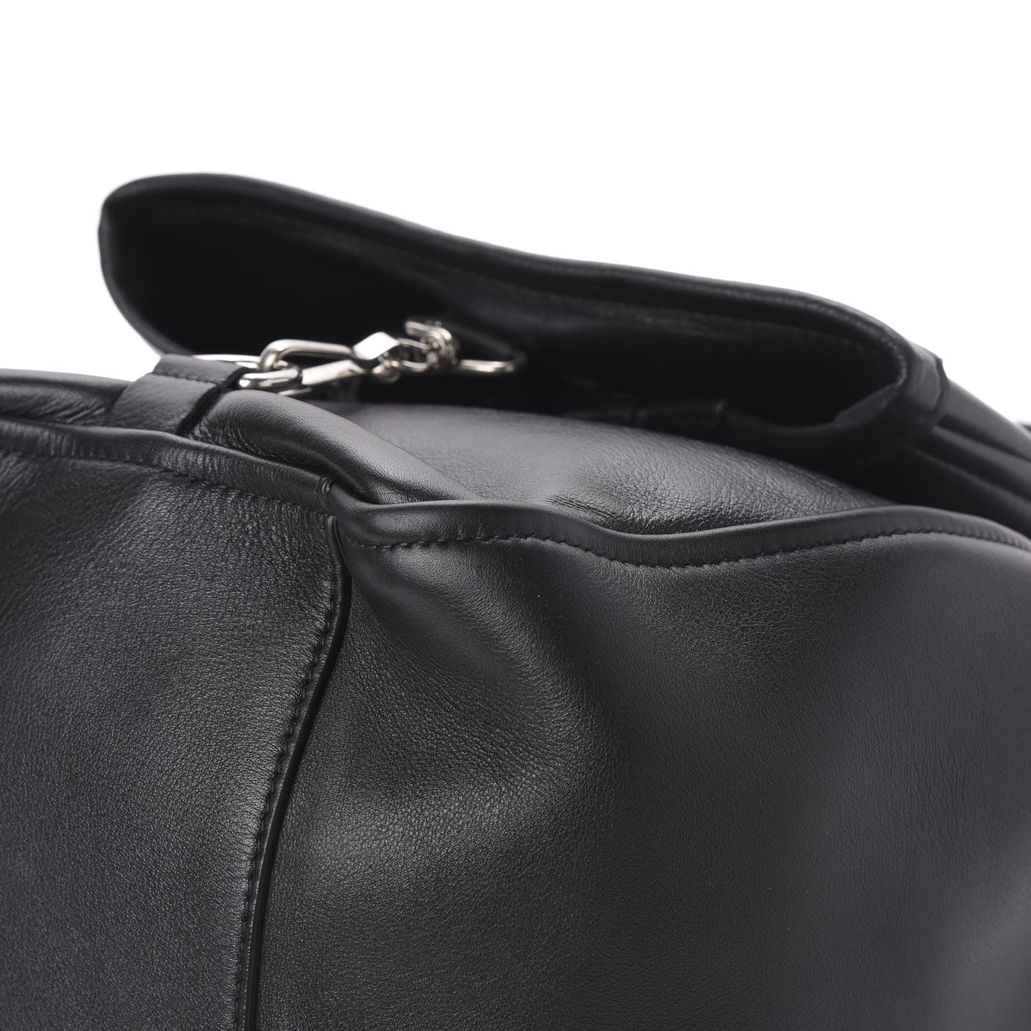 Calfskin Convertible Shoulder Bag Black