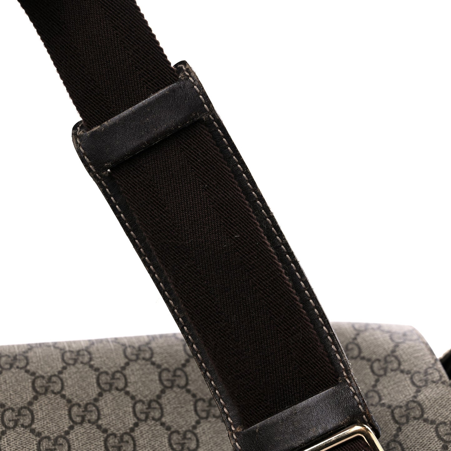 GG Plus Monogram Messenger Diaper Bag Dark Brown