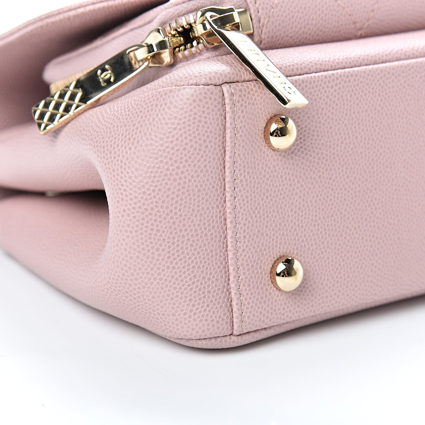 Caviar Quilted Small Business Affinity Flap Light Pink