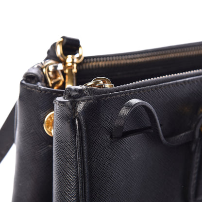 Prada Saffiano Medium Galleria Double Zip Tote Black 10 of 17