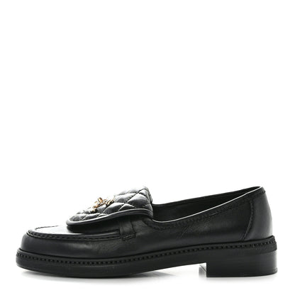 Chanel Lambskin Quilted CC Turnlock Loafers 36 Black 1 of 9