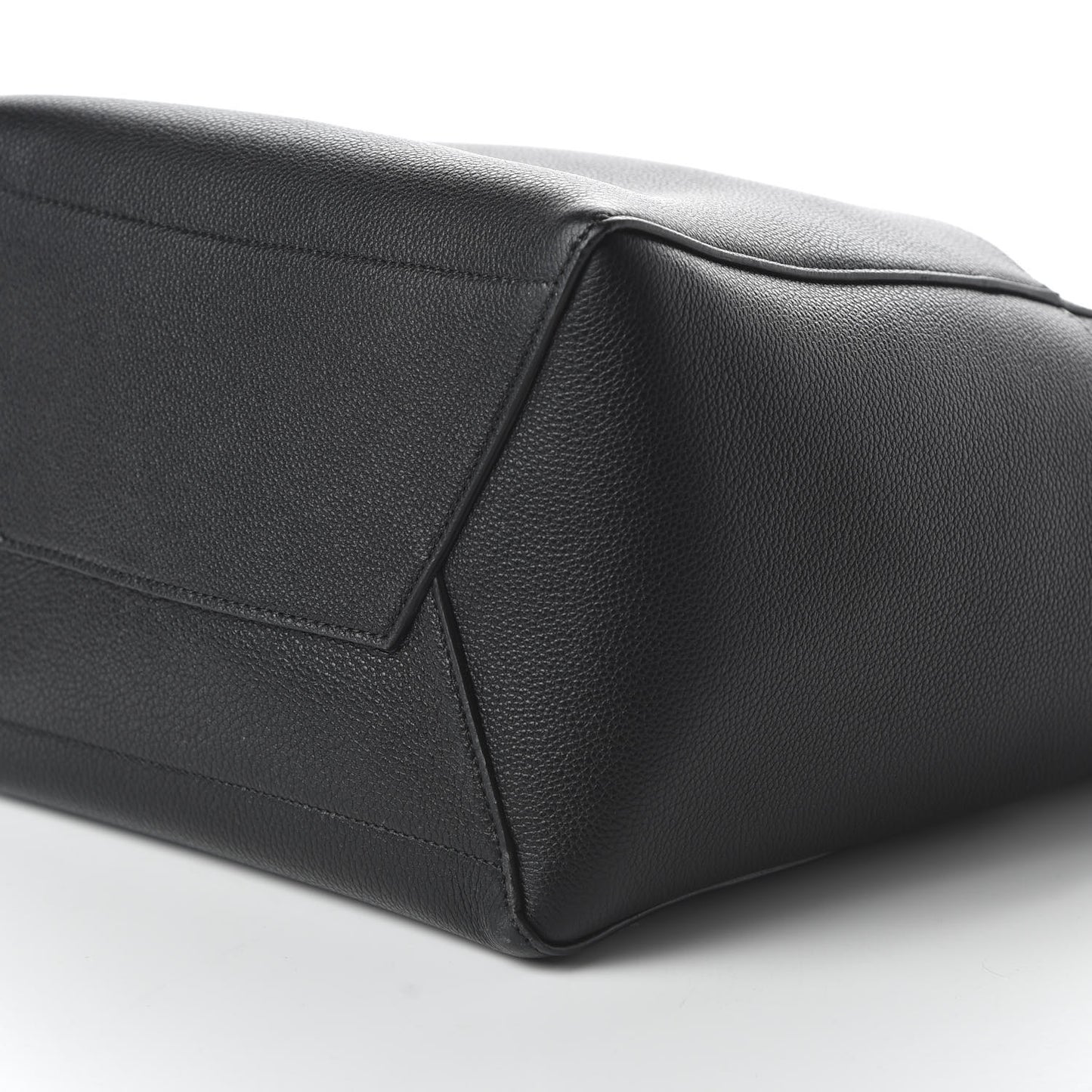 Soft Grained Calfskin Sangle Bucket Bag Black