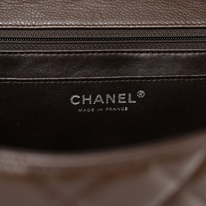 Chanel Caviar Quilted Maxi Single Flap Dark Brown 6 of 15