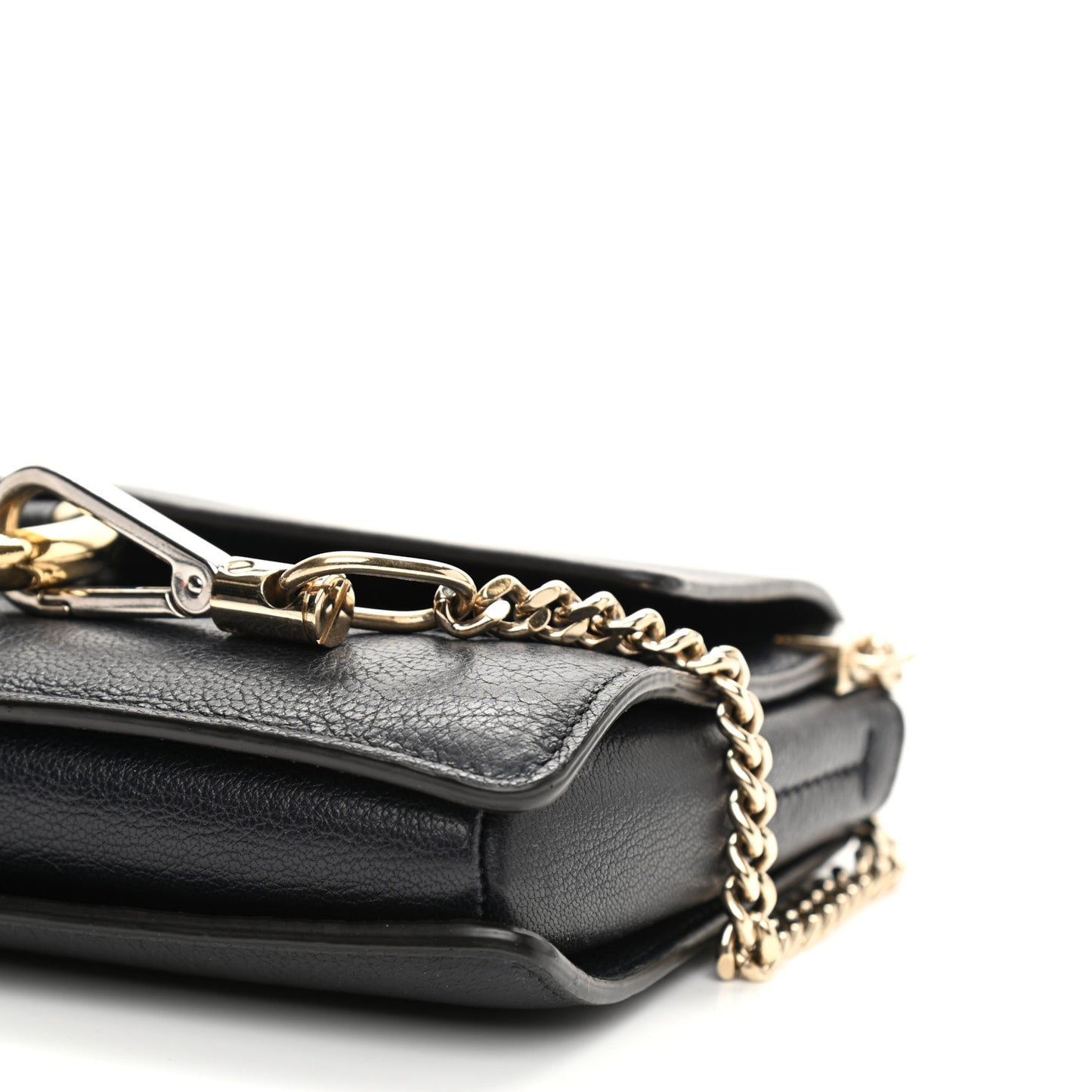 Calfskin Small Faye Shoulder Bag Black