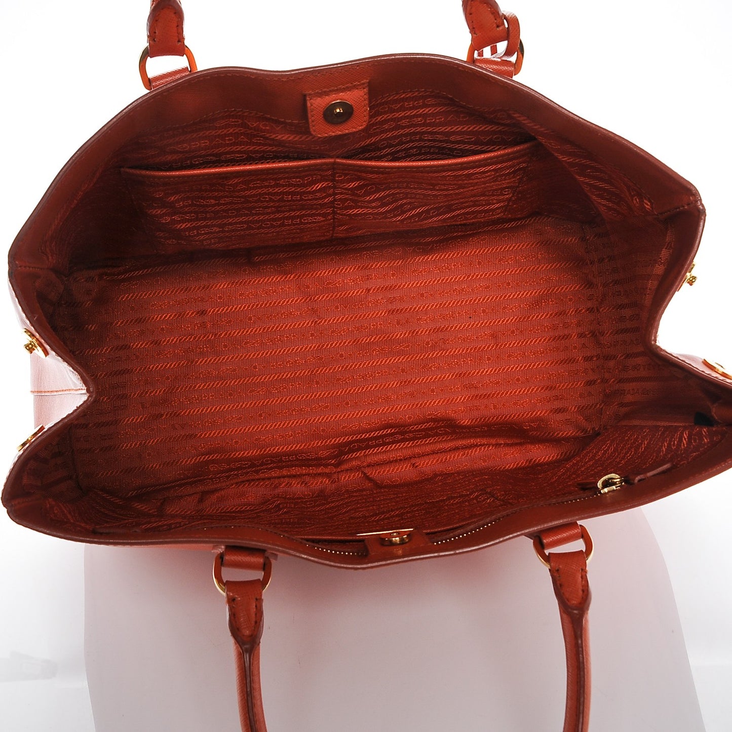 Saffiano Lux Large Tote Papaya